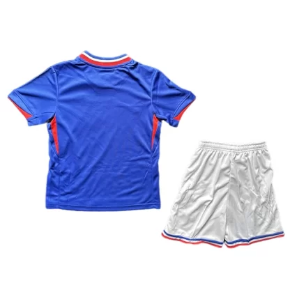 Otroški Nogometni dresi Francija Domači Euro 2024 modra Kratek Rokav + bela Kratke hlače-1