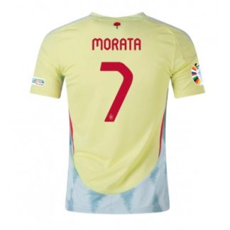 Günstige Moški Nogometni dresi Španija Gostujoči Euro 2024 tisk Alvaro Morata 7