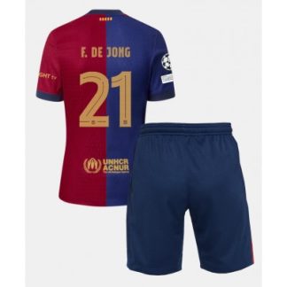 Najcenejši Otroške Nogometnih dresov Barcelona Domači 2024-25 Frenkie de Jong 21