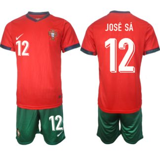 Novo Moški Nogometni dresi Portugalska Domači Euro 2024 Kratek Rokav + Kratke hlače Jose Sa 12