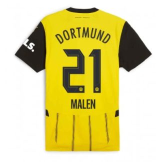 Poceni Moški Nogometni dresi BVB Borussia Dortmund Domači 2024-25 Donyell Malen 21