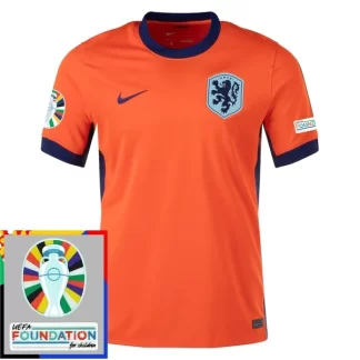 Poceni Moški Nogometni dresi Nizozemska Reprezentance Domači Euro 2024 oranžna