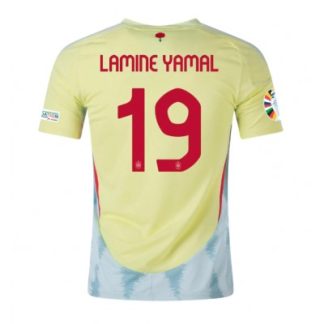 Poceni Moški Nogometni dresi Španija Gostujoči Euro 2024 tisk Lamine Yamal 19
