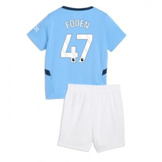 Poceni Otroški Nogometni dresi za otroke Manchester City Domači 2024-25 Phil Foden 47