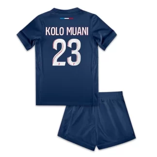 Poceni Otroški Nogometni dresi za otroke Paris Saint-Germain PSG Domači 2024-25 Kolo Muani 23