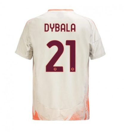 Poceni Moški Nogometni dresi AS Roma Gostujoči 2024-25 bela Paulo Dybala 21