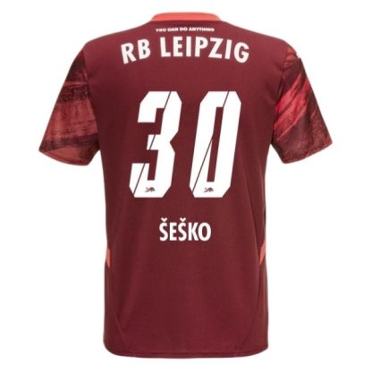 Popust Moški Nogometni dresi za nogomet RB Leipzig Gostujoči 2024-2025 Benjamin Sesko 30