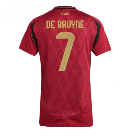 Poceni Ženski Nogometni dresi Reprezentance Belgija Domači EP 2024 Kevin De Bruyne 7