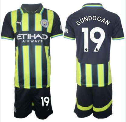 Prodaja Moški Nogometni dresi kompleti Manchester City Gostujoči 2024-2025 Ilkay Gundogan 19