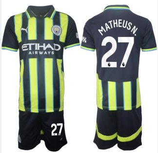 Prodaja Moški Nogometni dresi kompleti Manchester City Gostujoči 2024-2025 MATHEUSN. 27